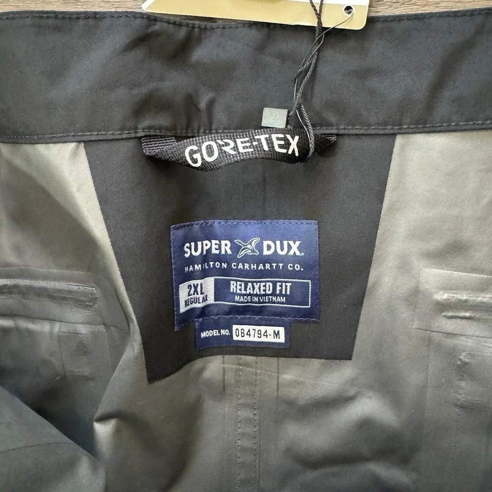 Carhartt Super Dux Relaxed Fit Lightweight‎ Gore Tex Pants Black Men's Sz XXL